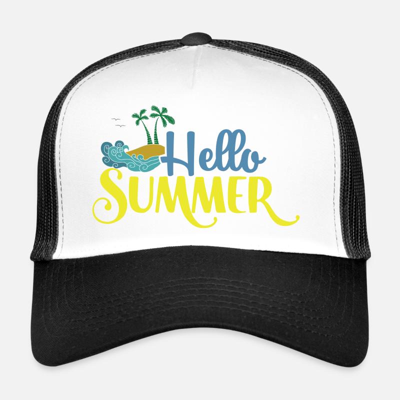 Hello Summmer - Trucker Cap - white/black