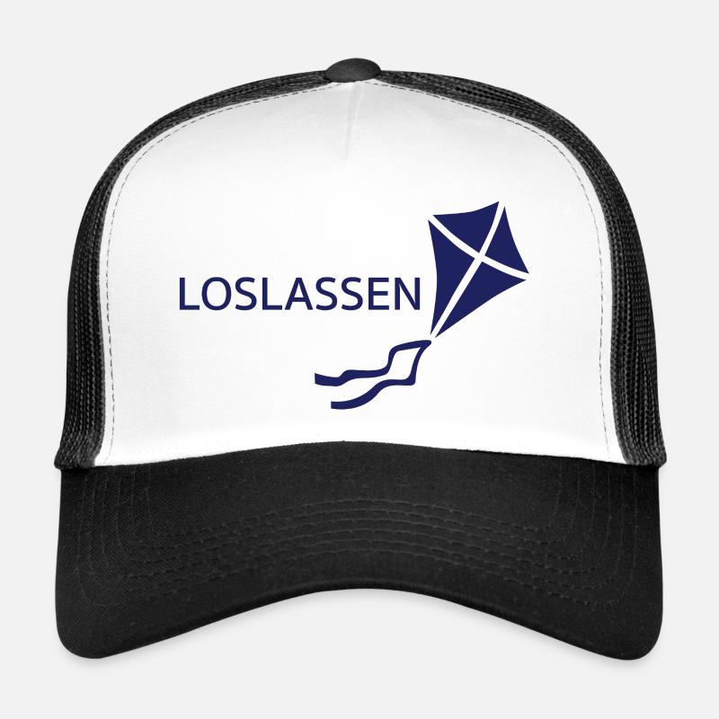 Loslassen in Maritim - Trucker Cap - Weiß/Schwarz