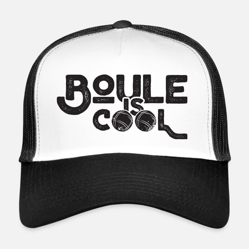 Boule is cool! Bouler Outfit Boule Kugeln - Trucker Cap - Weiß/Schwarz