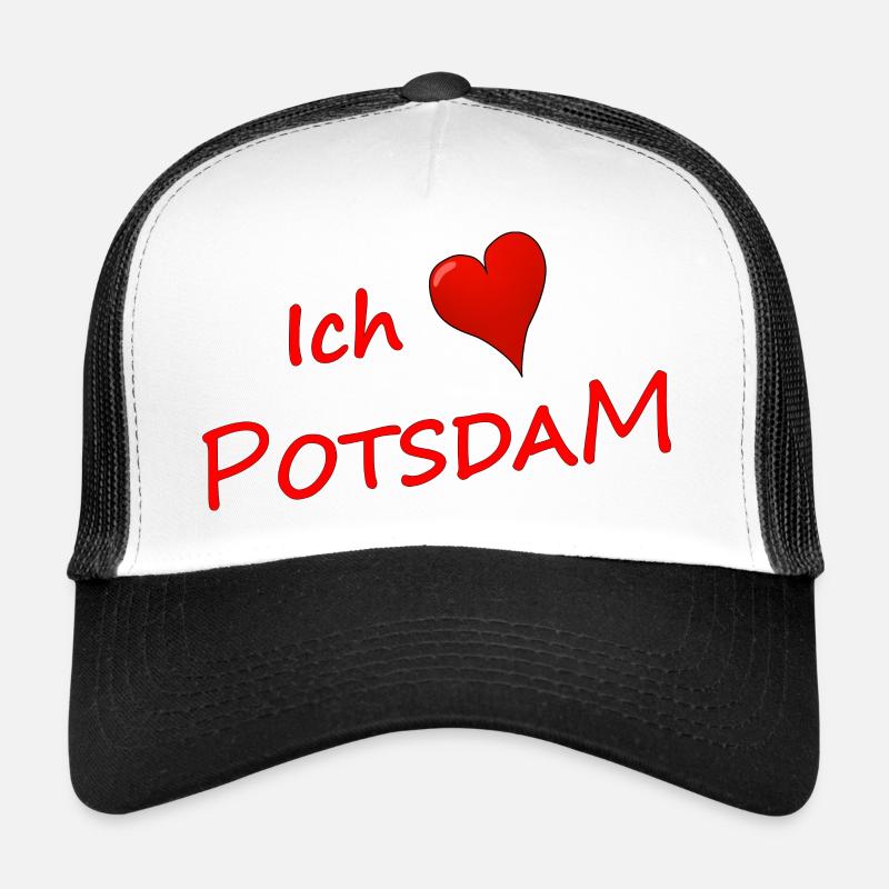 ICH LIEBE POTSDAM - Trucker Cap - Weiß/Schwarz