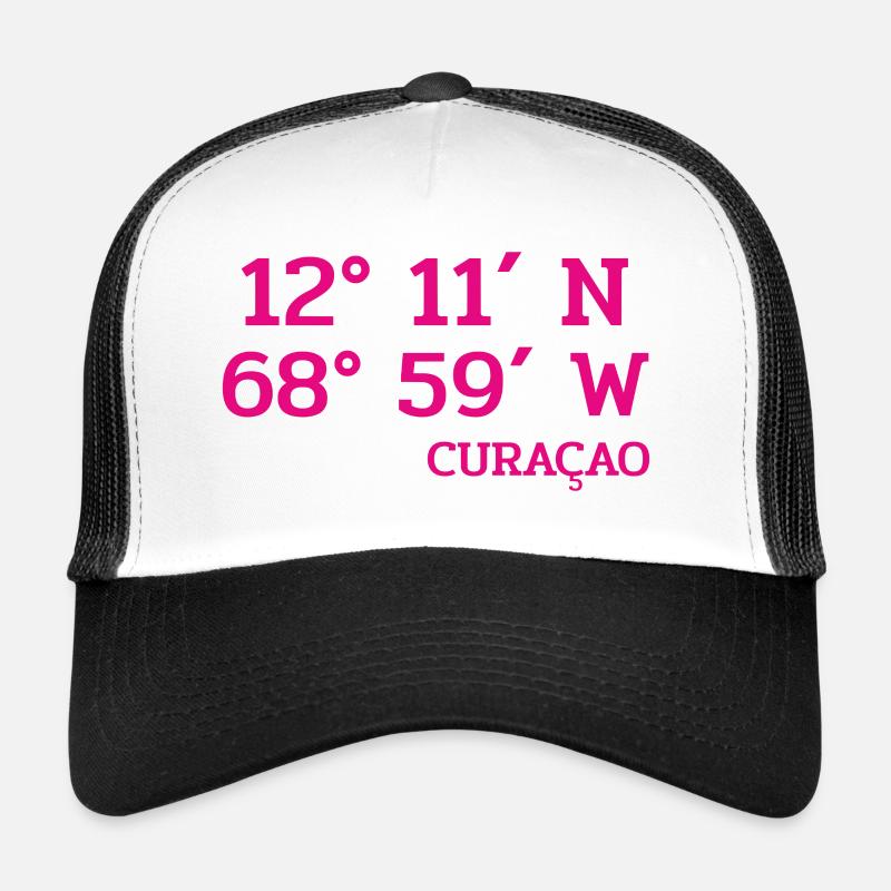Coordonnées Curaçao - Coordonnées - Caraïbes Casquette trucker 