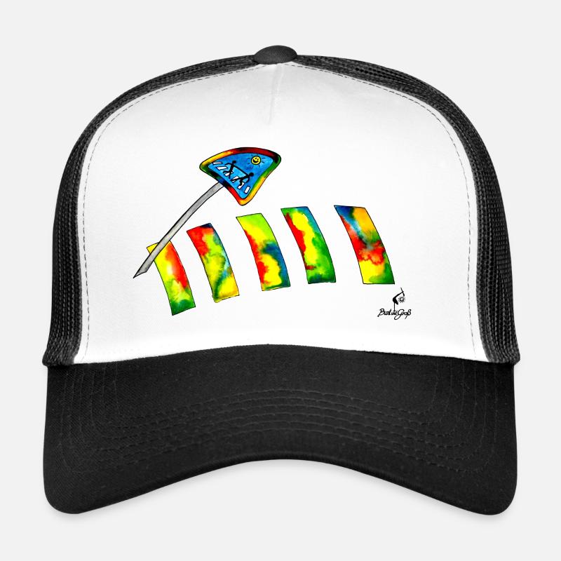 Zebrastreifen - Trucker Cap - Weiß/Schwarz