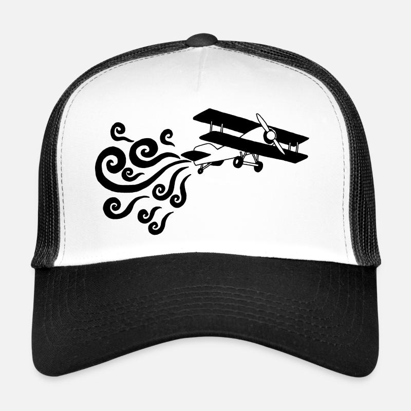 Avion vintage noir Casquette trucker 