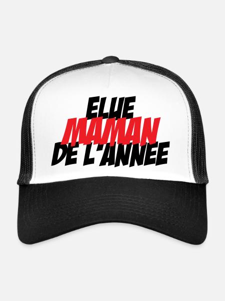 élue Maman de l'année - Casquette trucker  - blanc/noir - Devant