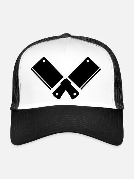 Couperet - Casquette trucker  - blanc/noir - Devant