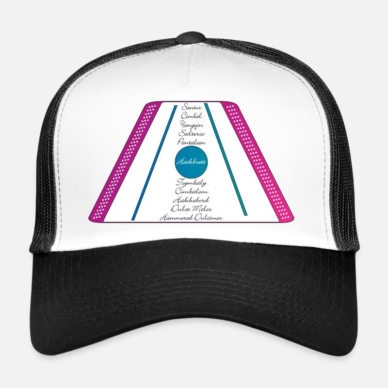 dulcimer purple pink petrol green - Trucker Cap - white/black