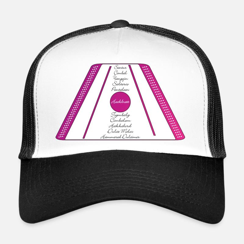 Hackbrett lila pink - Trucker Cap - Weiß/Schwarz