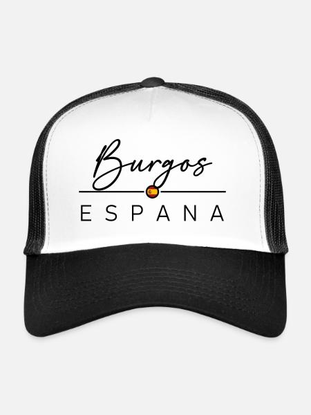 Espagne - Burgos - Espagne - España - Casquette trucker  - blanc/noir - Devant