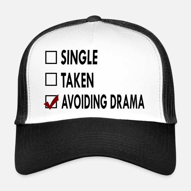 SINGLE noir blanc AVOIDING Casquette trucker 