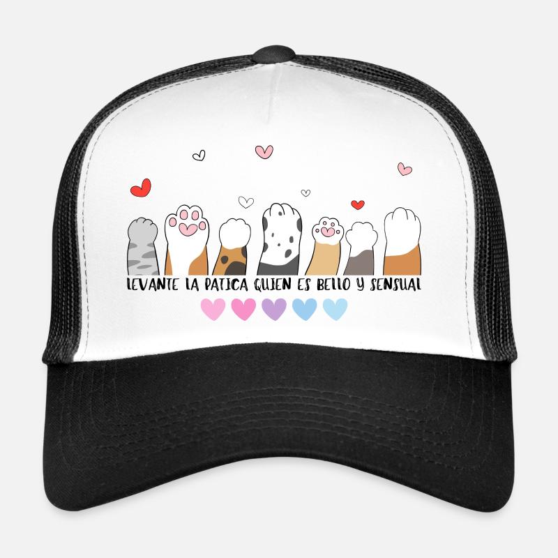 Katzenpfoten heben die Hände hoch Trucker Cap