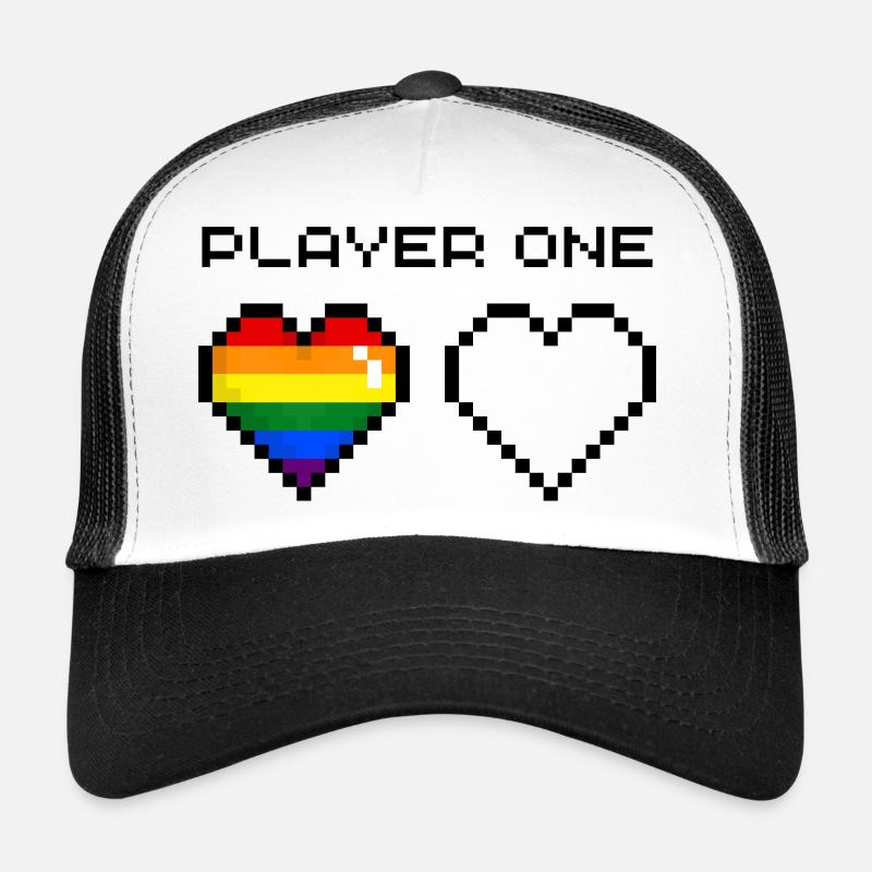 Player One Rainbow - Trucker Cap - white/black