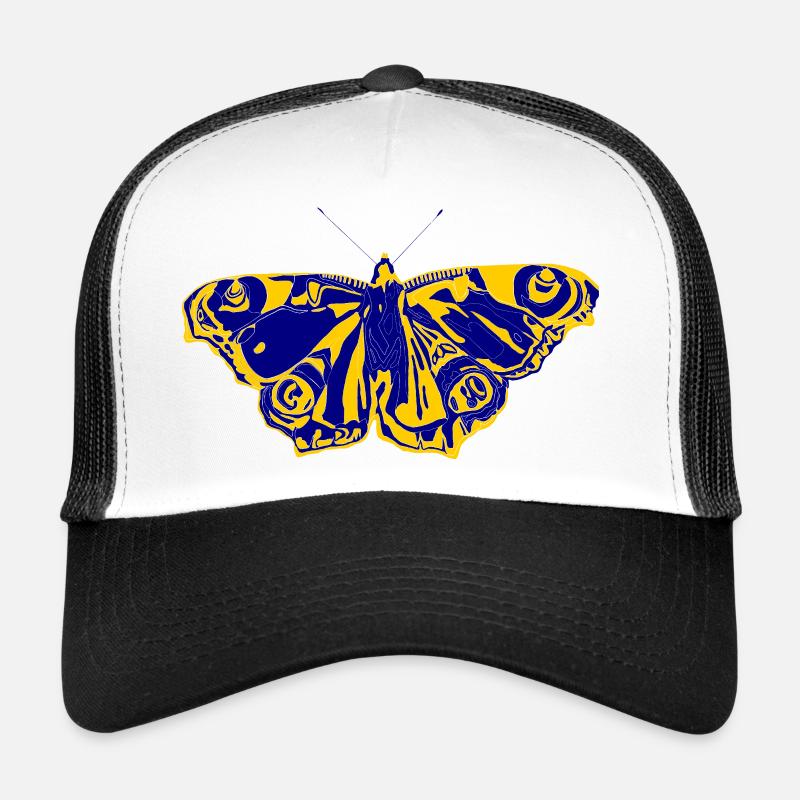 Papillon bleu-jaune – symbole de légèreté Casquette trucker 