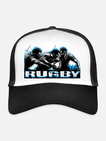 rugby - Casquette trucker - blanc/noir