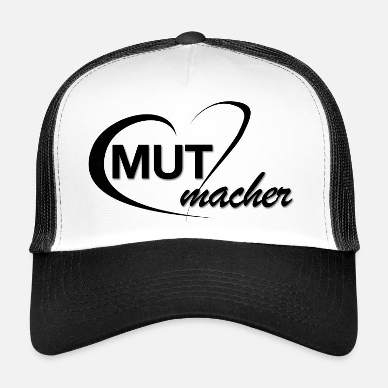 Mutmacher_Logo_schwarz - Trucker Cap - Weiß/Schwarz
