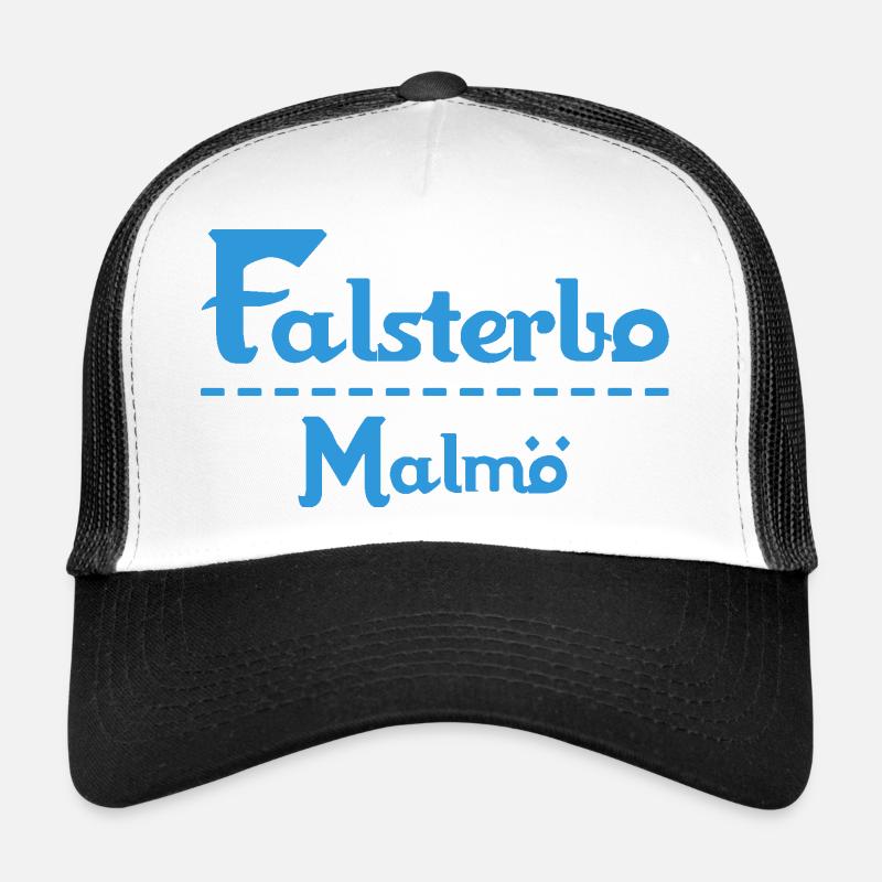 Centrum Malmö – Conception de texte bleu Casquette trucker 