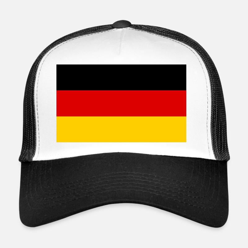 German flag pattern in minimalist design - Trucker Cap - white/black
