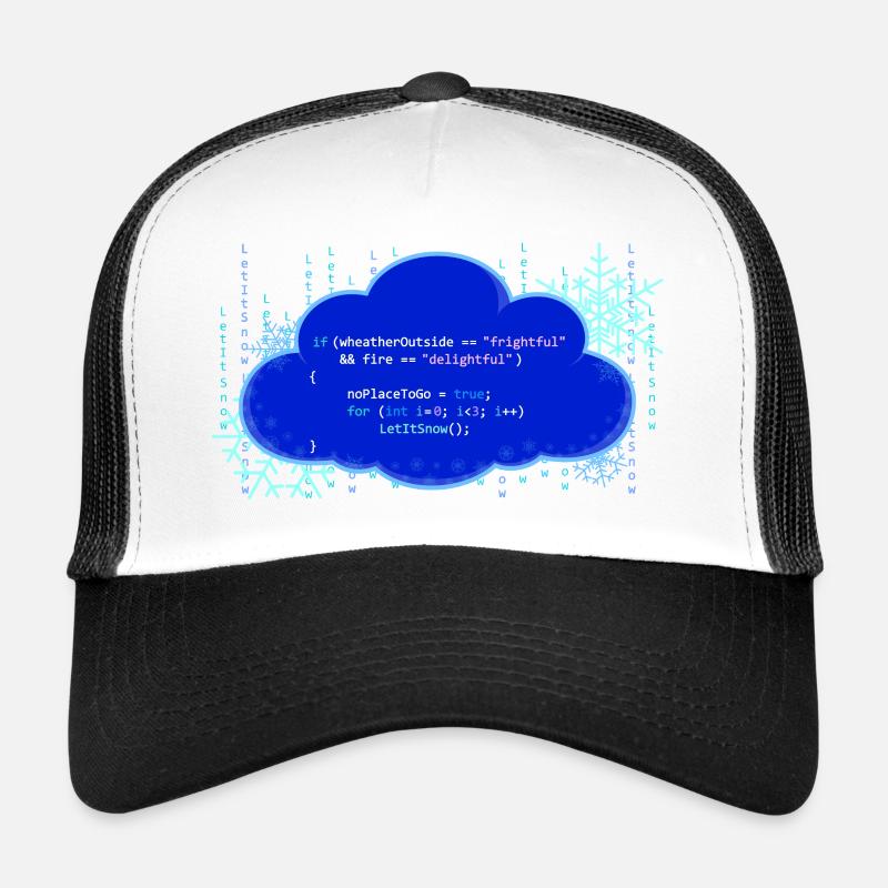 LetItSnow(); - Trucker Cap - Weiß/Schwarz