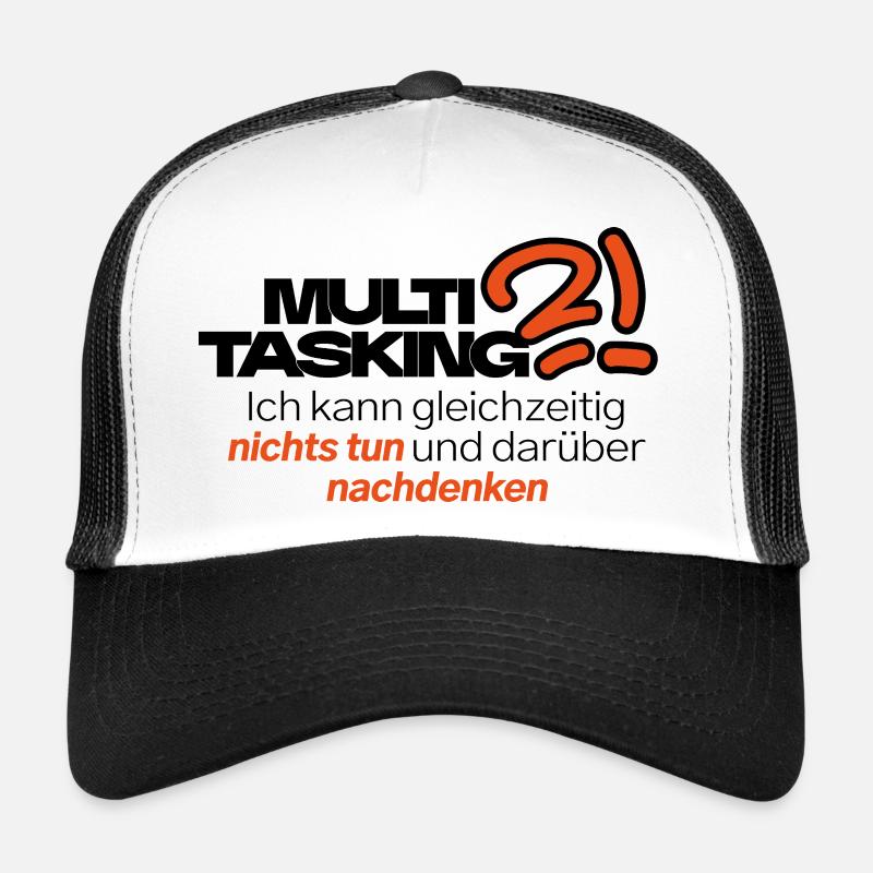 Multitasking mit Stil - Trucker Cap - Weiß/Schwarz