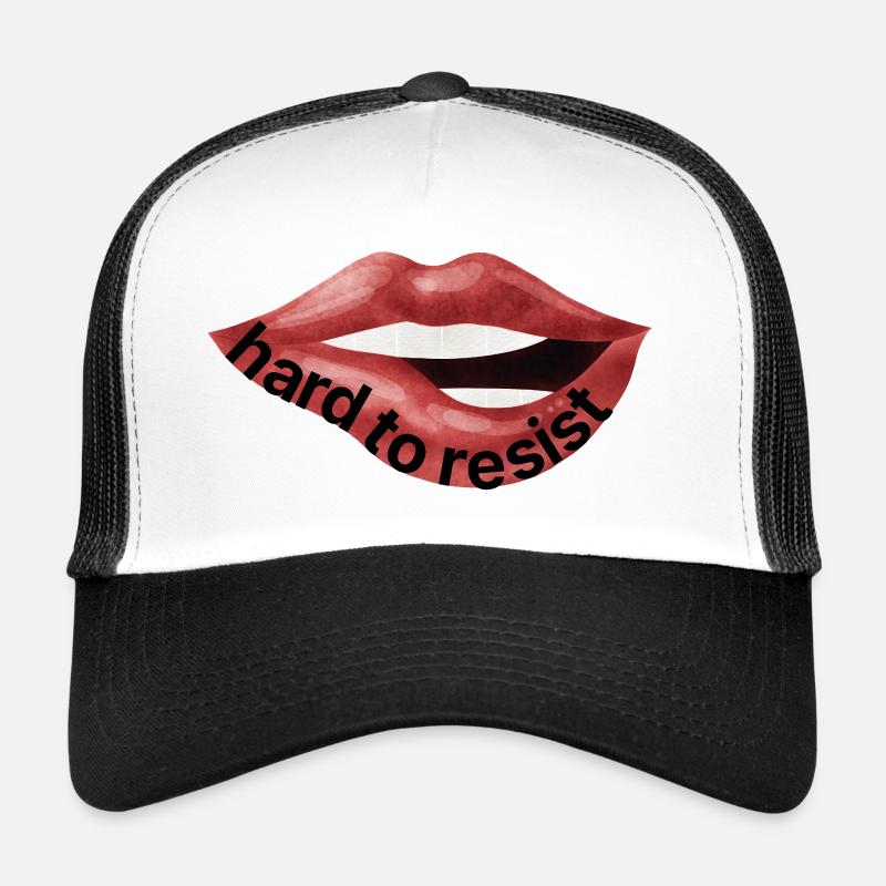 Difficile à résister – Déclaration confiante sur les lèvres Casquette trucker 