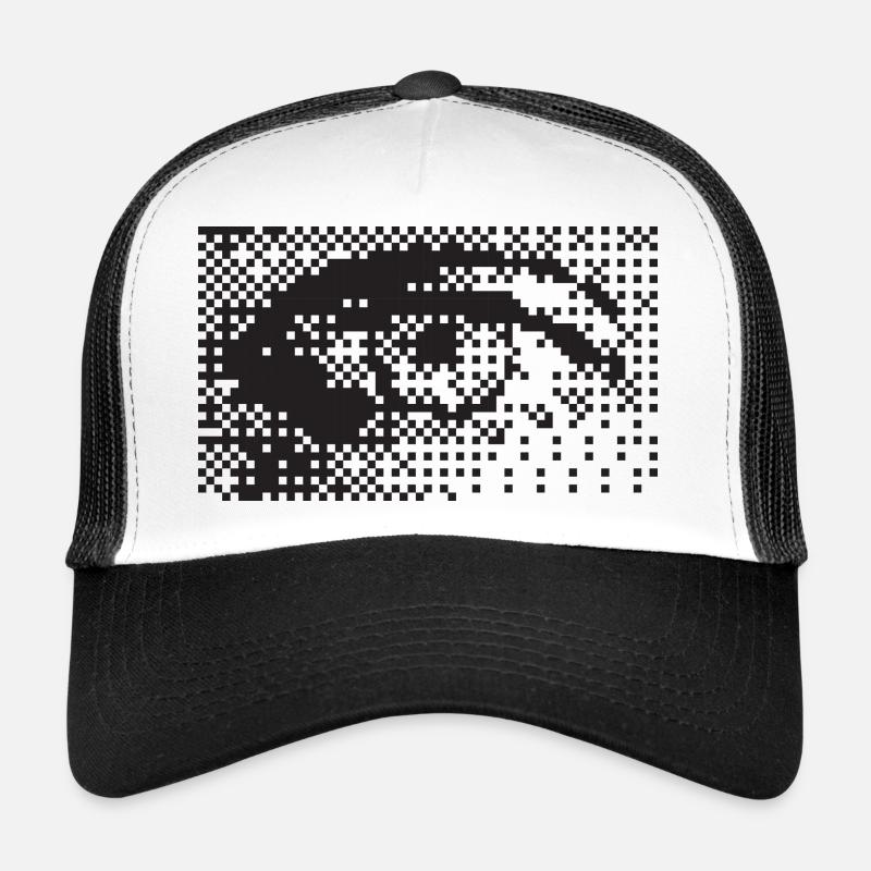 Motif des yeux de pixels de minuit Casquette trucker 