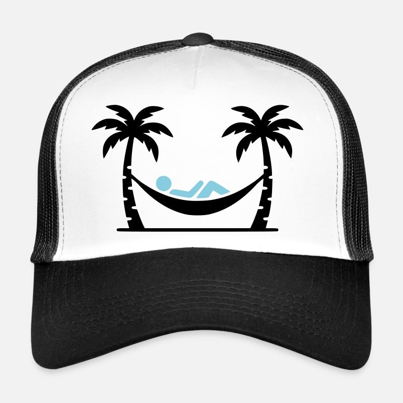 Hammock Two Palm Trees Trucker Cap