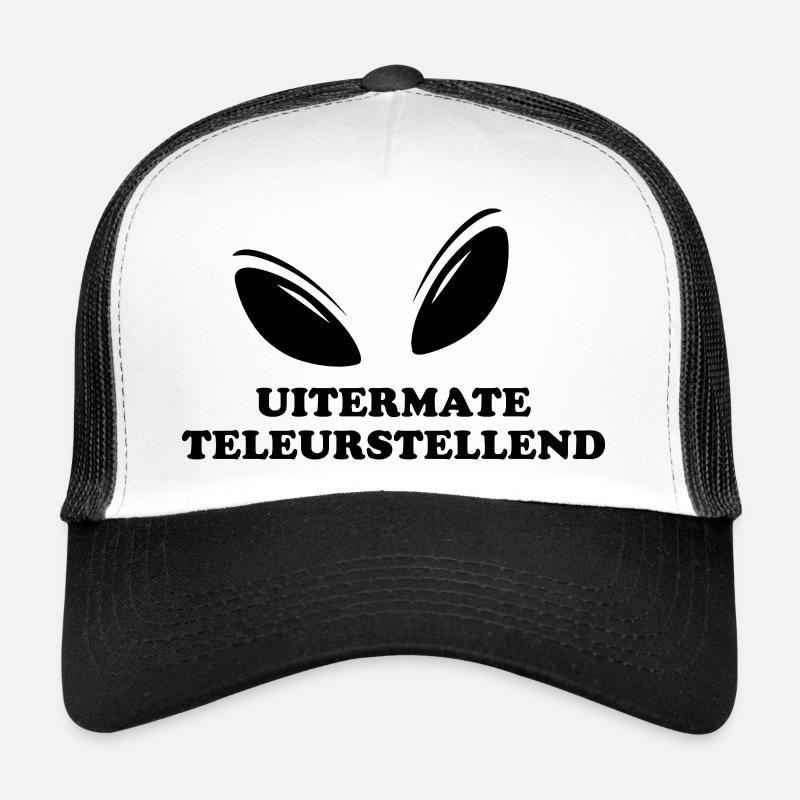 Uitermate teleurstellend black edition - Trucker Cap - white/black