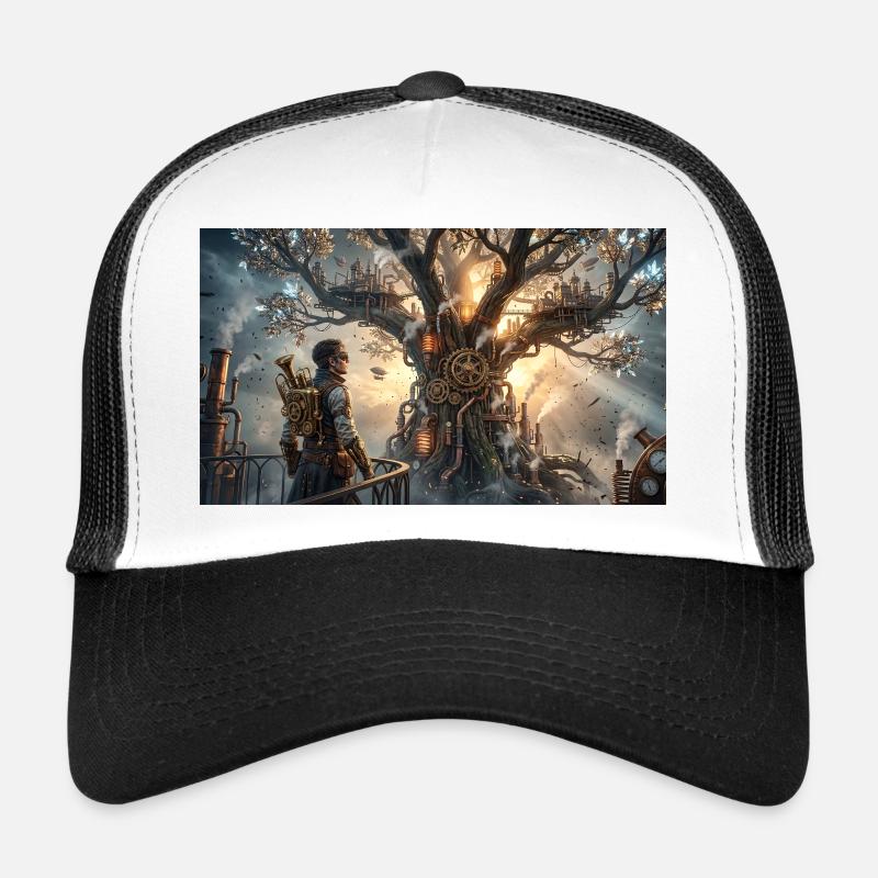 Steampunk Tree of Gears Trucker Cap