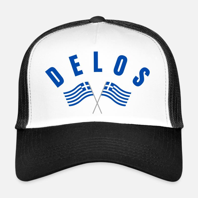 Drapeaux grecs de Delos Traversé Casquette trucker 