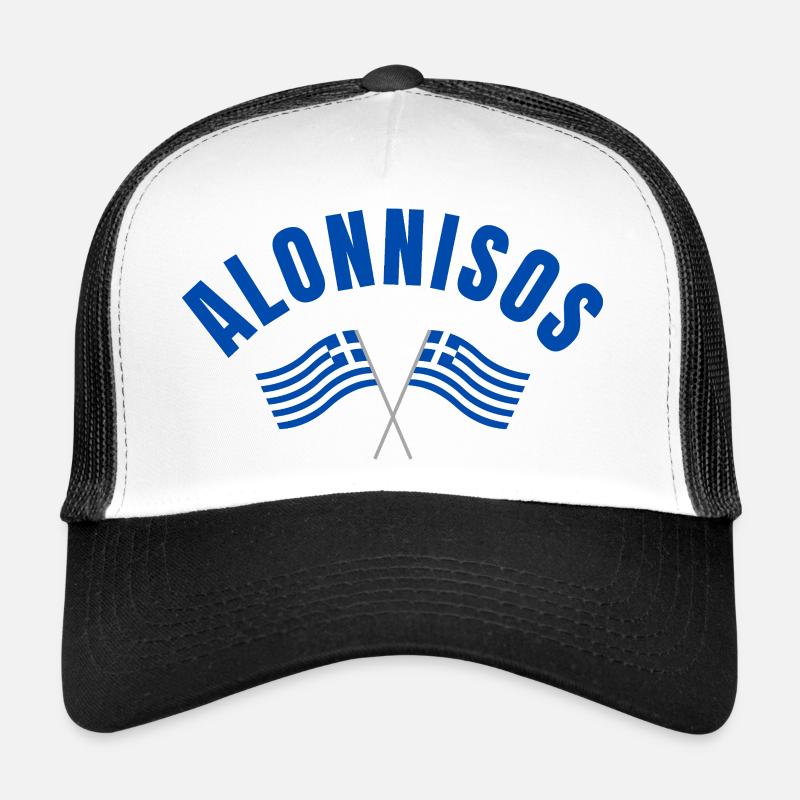 Alonnisos a croisé les drapeaux grecs Casquette trucker 
