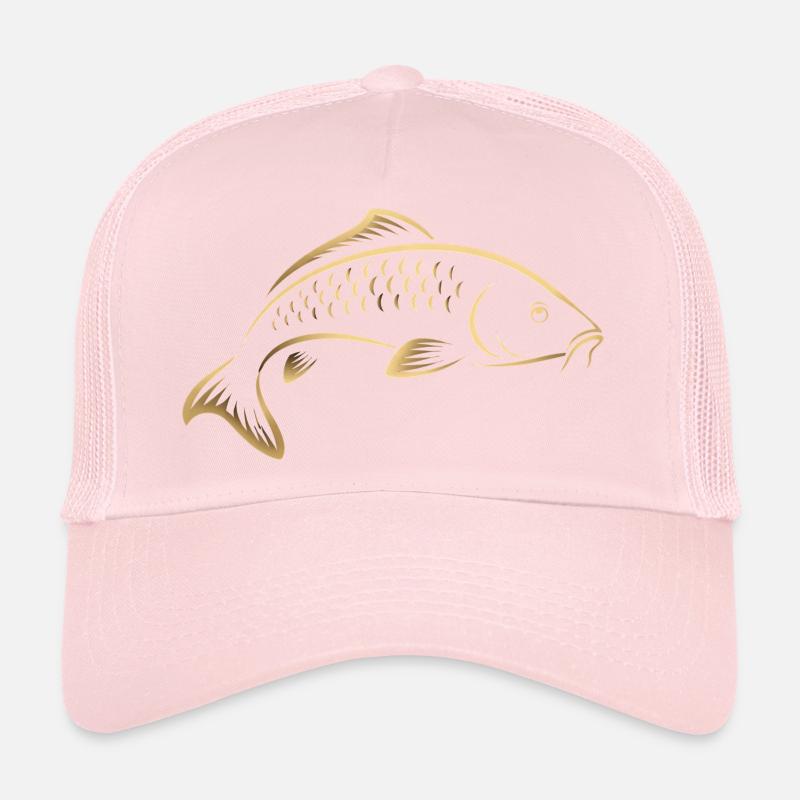 Graphisme minimaliste de pêche Carp Fish Casquette trucker