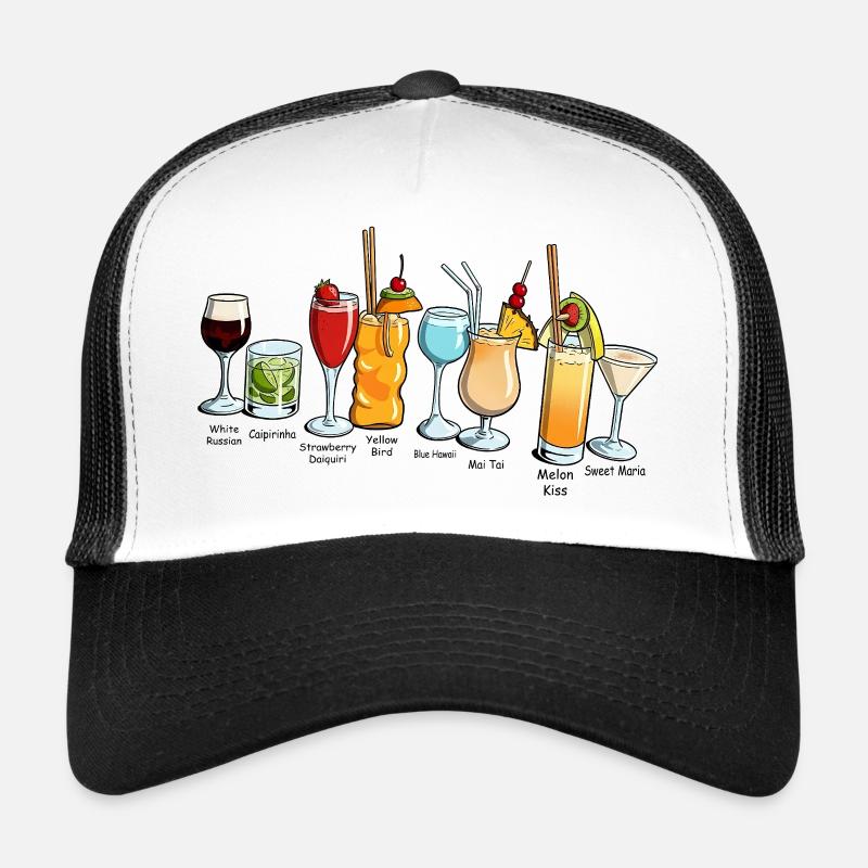 Variété colorée de cocktails Bar tropical Casquette trucker 