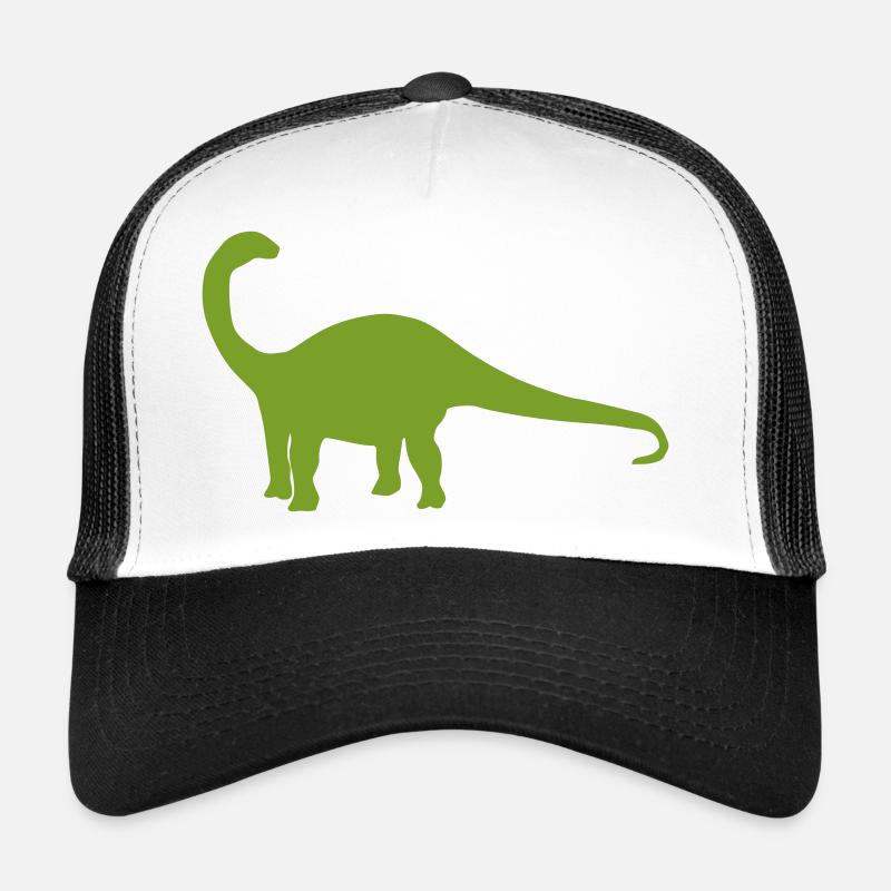 Silhouette de dinosaure vert Casquette trucker 