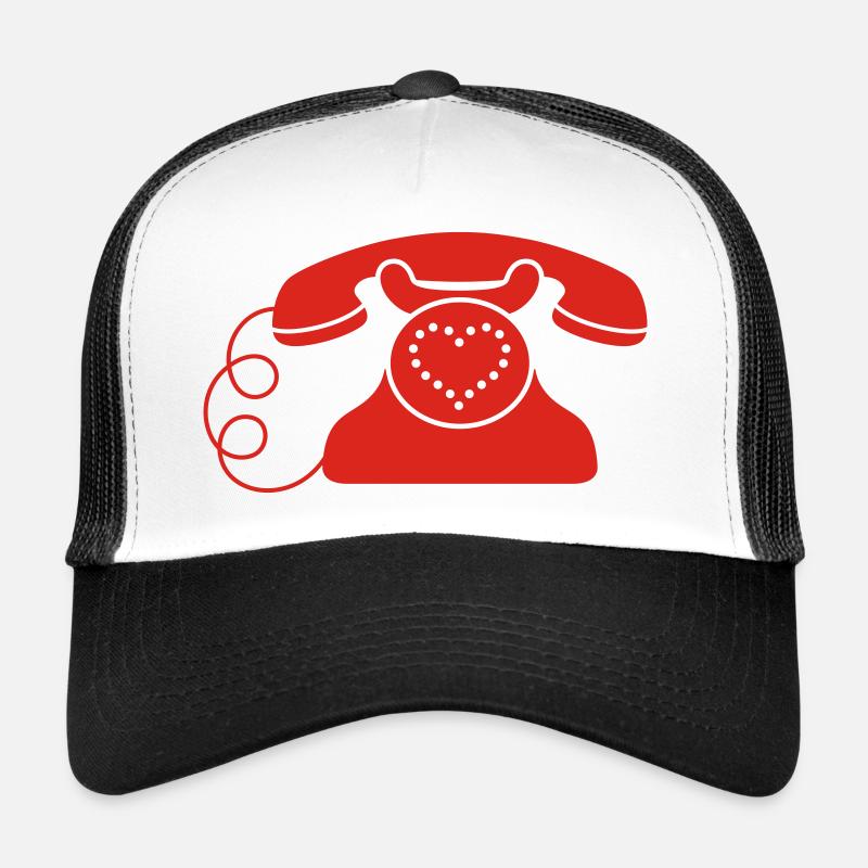 Heart Phone - Trucker Cap - white/black