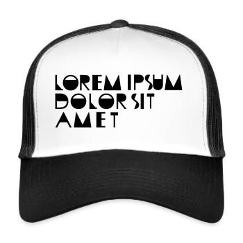 Funny Art Text Placeholder Latin Lorem Ipsum - Trucker Cap - white/black - Front