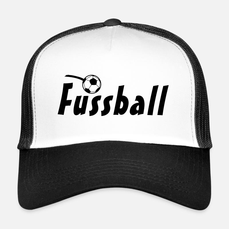 Fussball - Trucker Cap - Weiß/Schwarz