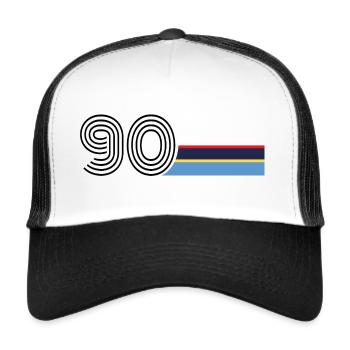 Modelljahr 1990 Farbe pts - Trucker Cap - Weiß/Schwarz - Vorne
