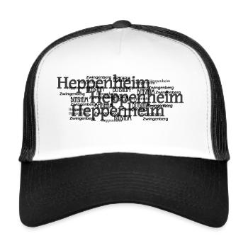 Bergstrasse Südhessen Städte - Trucker Cap - white/black - Front