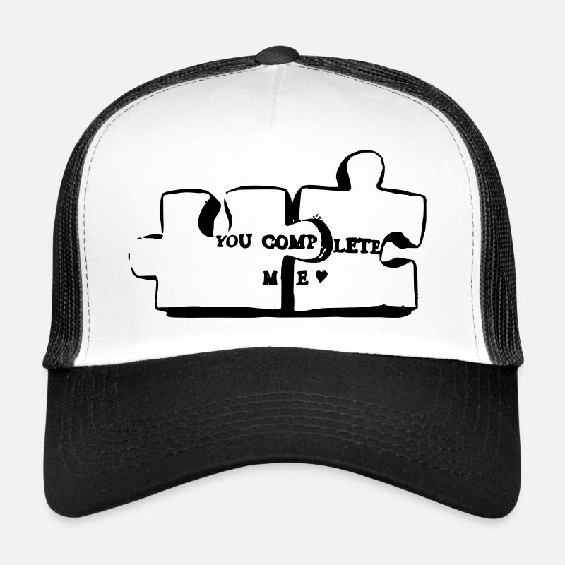 you complete me Puzzle - Trucker Cap - Weiß/Schwarz