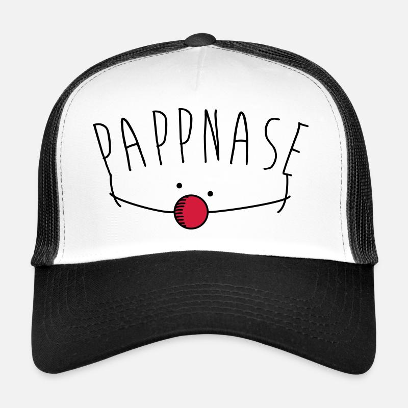 Pappnase Clown - Trucker Cap - Weiß/Schwarz