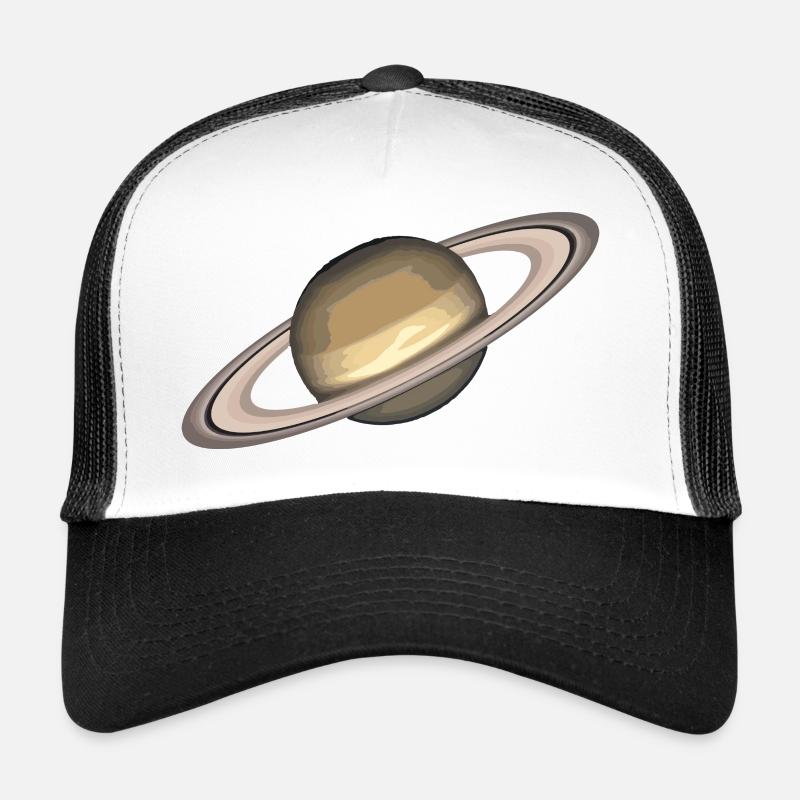 Saturne - Casquette trucker  - blanc/noir