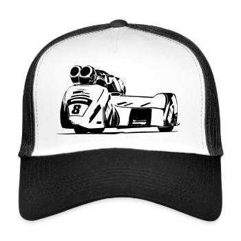 Sidecar Race - Seitenwagen Rennen - Sidecar Racing - Trucker Cap - Weiß/Schwarz - Vorne