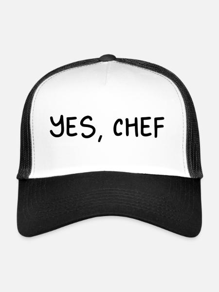 Yes, Chef Professional Sous Chef Funny Simple Text - Casquette trucker  - blanc/noir - Devant