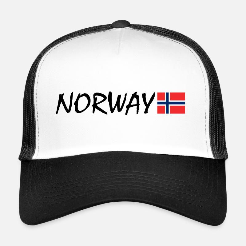 Norwegen - Trucker Cap - Weiß/Schwarz