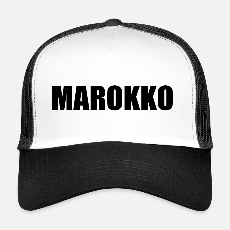 Marokko - Trucker Cap - Weiß/Schwarz