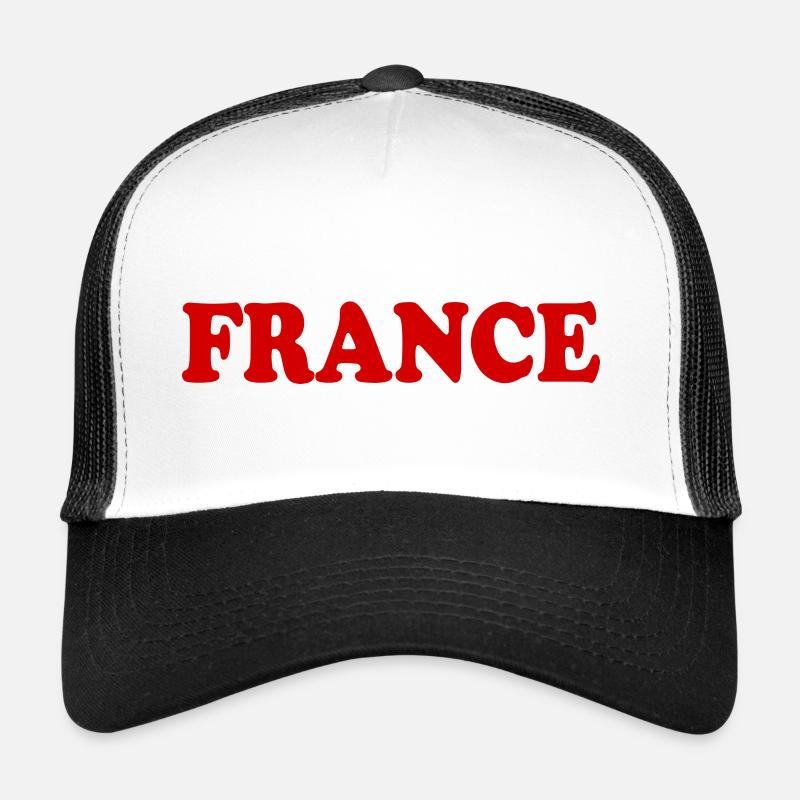 Frankreich - Trucker Cap - Weiß/Schwarz
