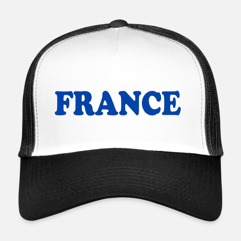 France - Trucker Cap - Weiß/Schwarz