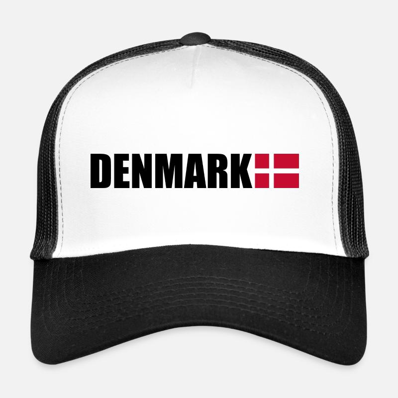 Dänemark - Trucker Cap - Weiß/Schwarz