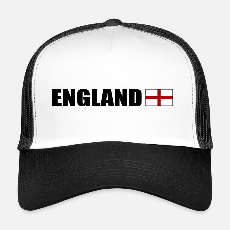 England - Trucker Cap - Weiß/Schwarz