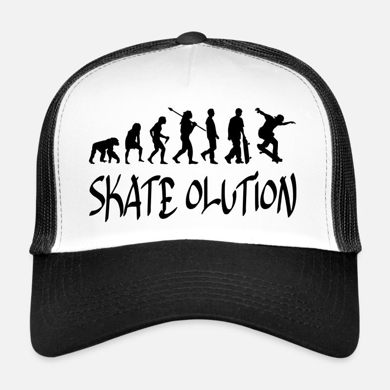 SKATE OLUTION - Trucker Cap - white/black