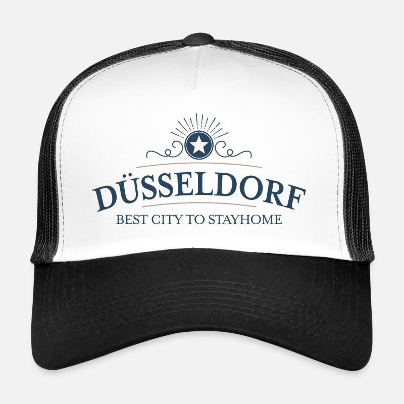 Düsseldorf - Trucker Cap - Weiß/Schwarz